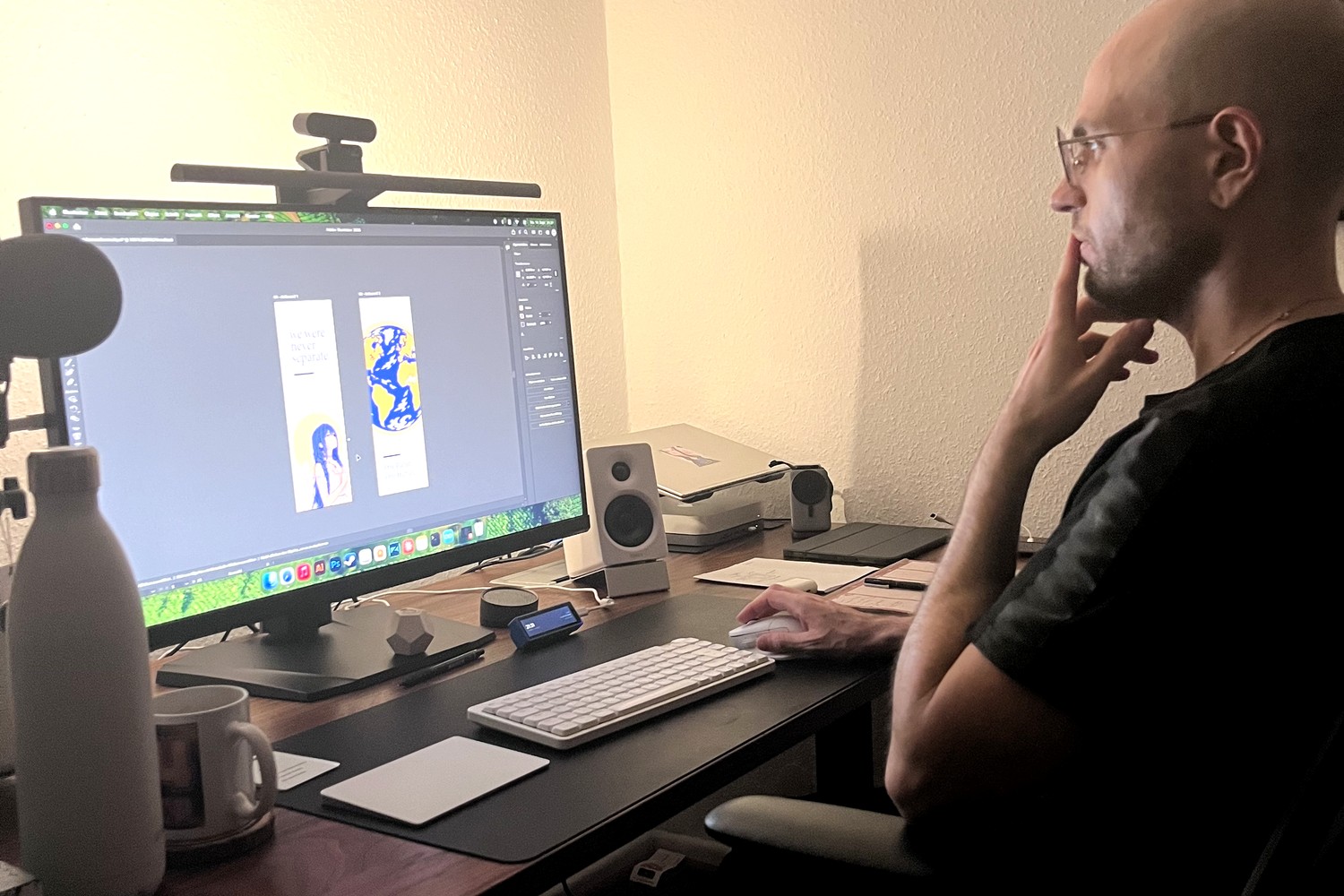 Marcello at his desk in the Aachen studio